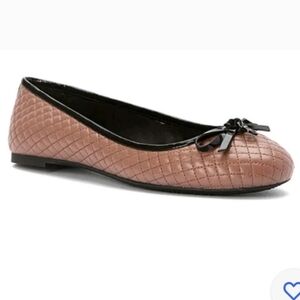 Michael Michael Kors Melody Mauve Leather Quilted Ballet Flats Shoe Size 8 M